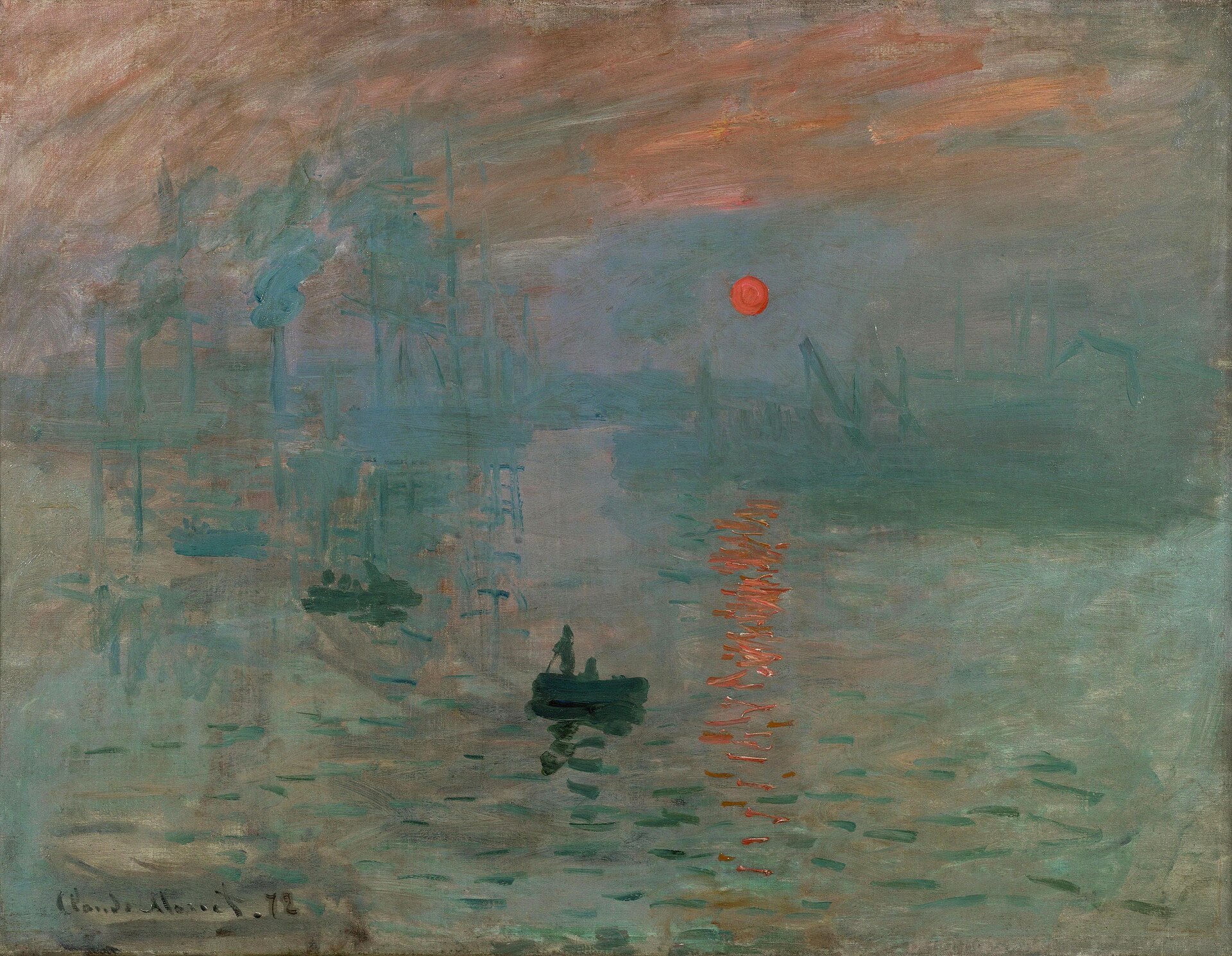 Impresión, sol naciente de Monet