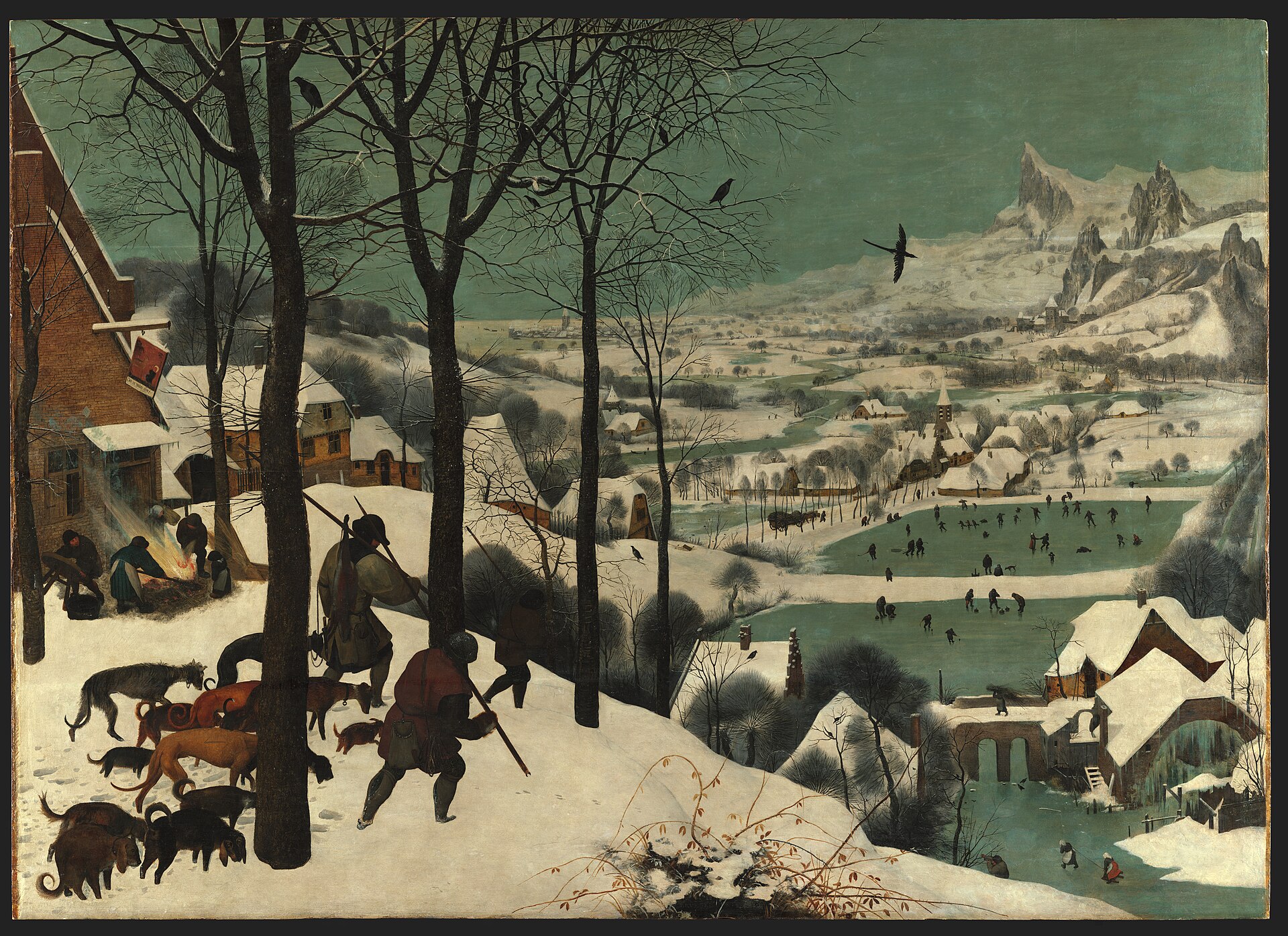 Los cazadores en la nieve de Pieter Bruegel