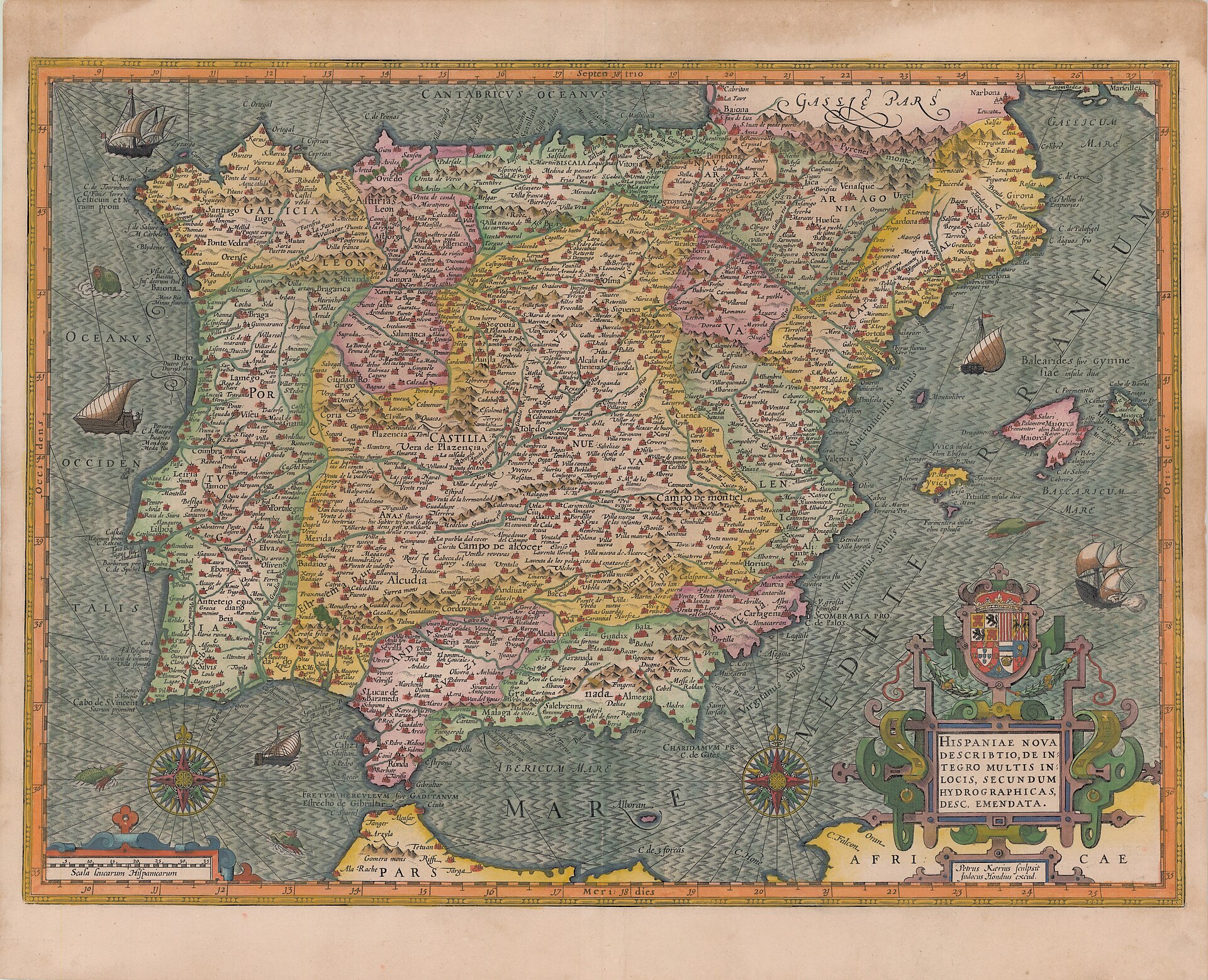 Mapa de Europa de Jodocus Hondius
