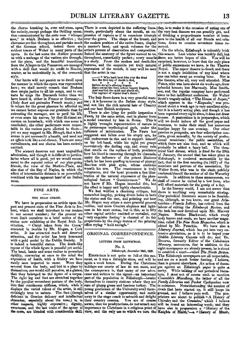 The Edinburgh Gazette: colección documental del año 1829