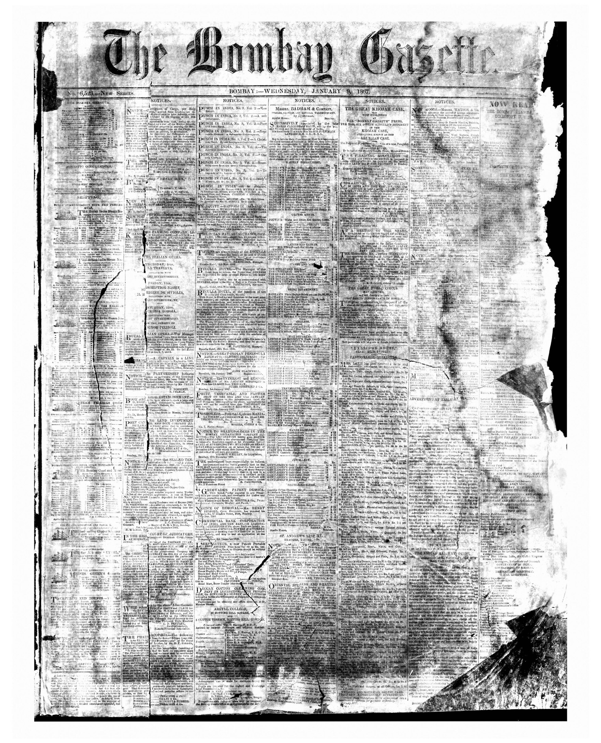 Victoria Government Gazette: colección documental del año 1867