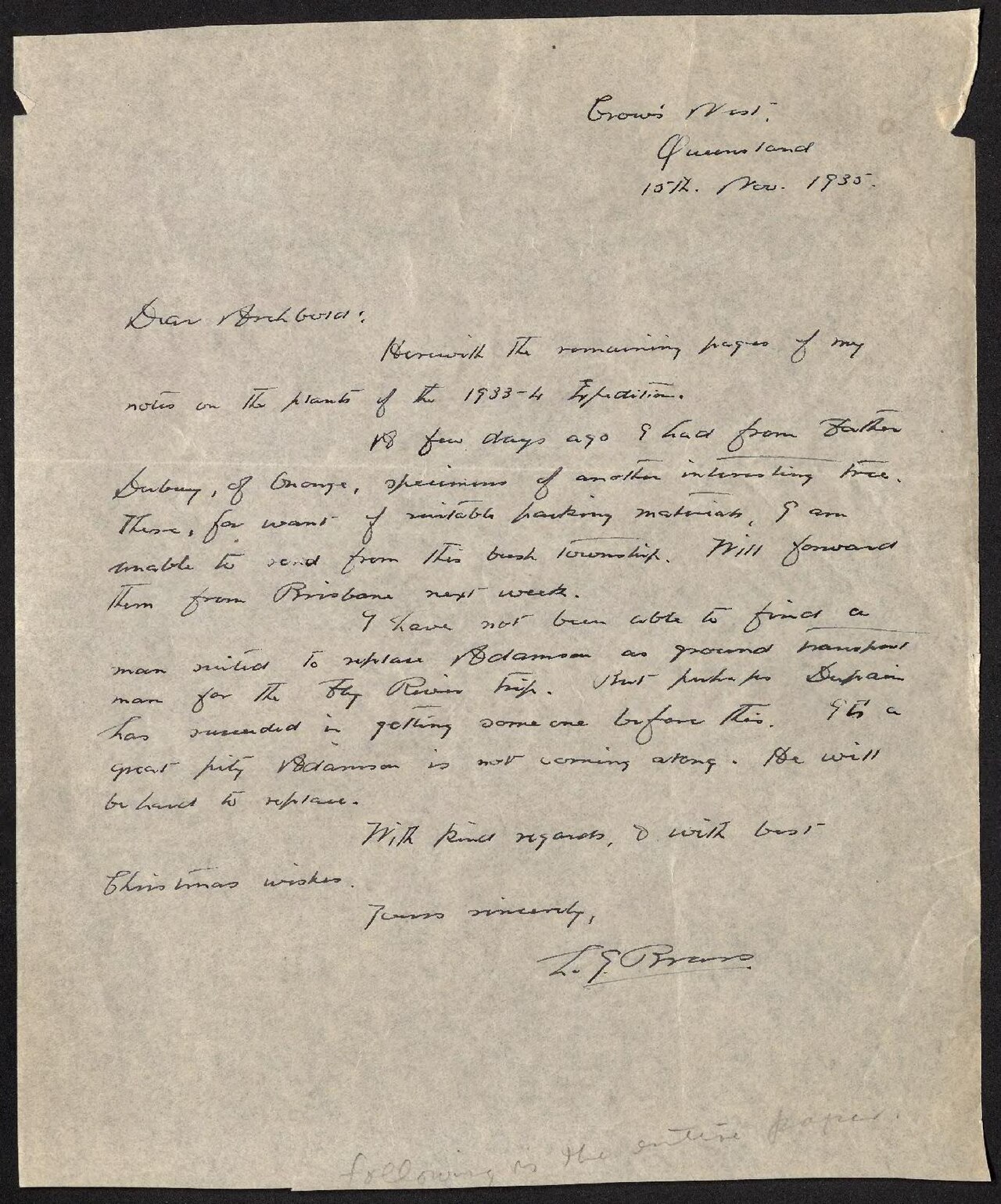 Commonwealth of Australia Gazette: colección documental del año 1933