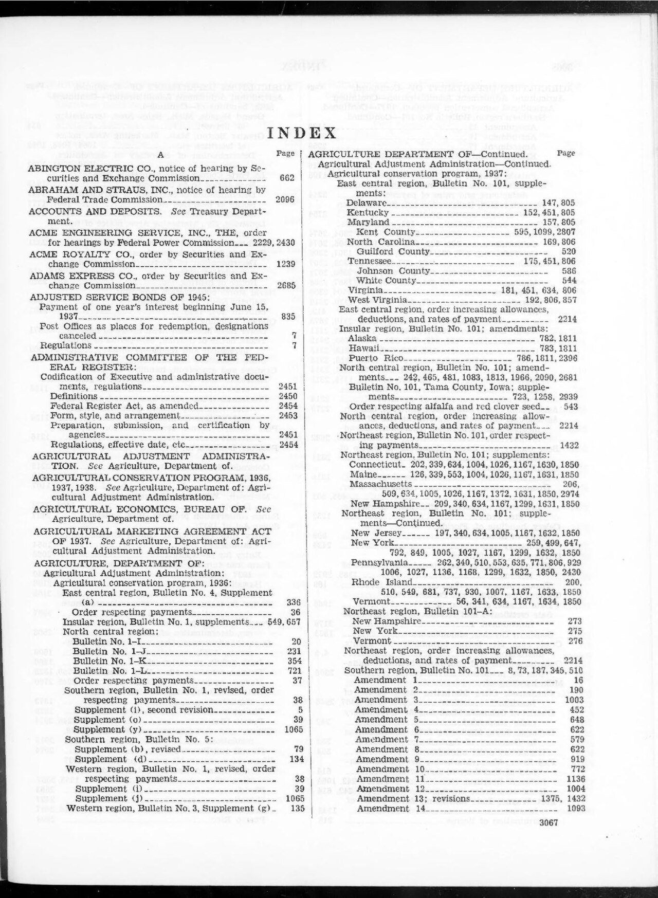 Federal Register: colección documental del año 1937