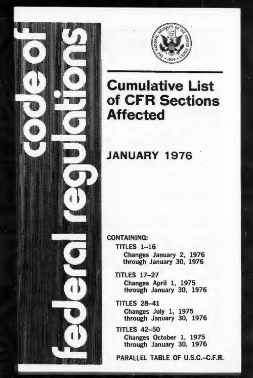Federal Register: colección documental del año 1976