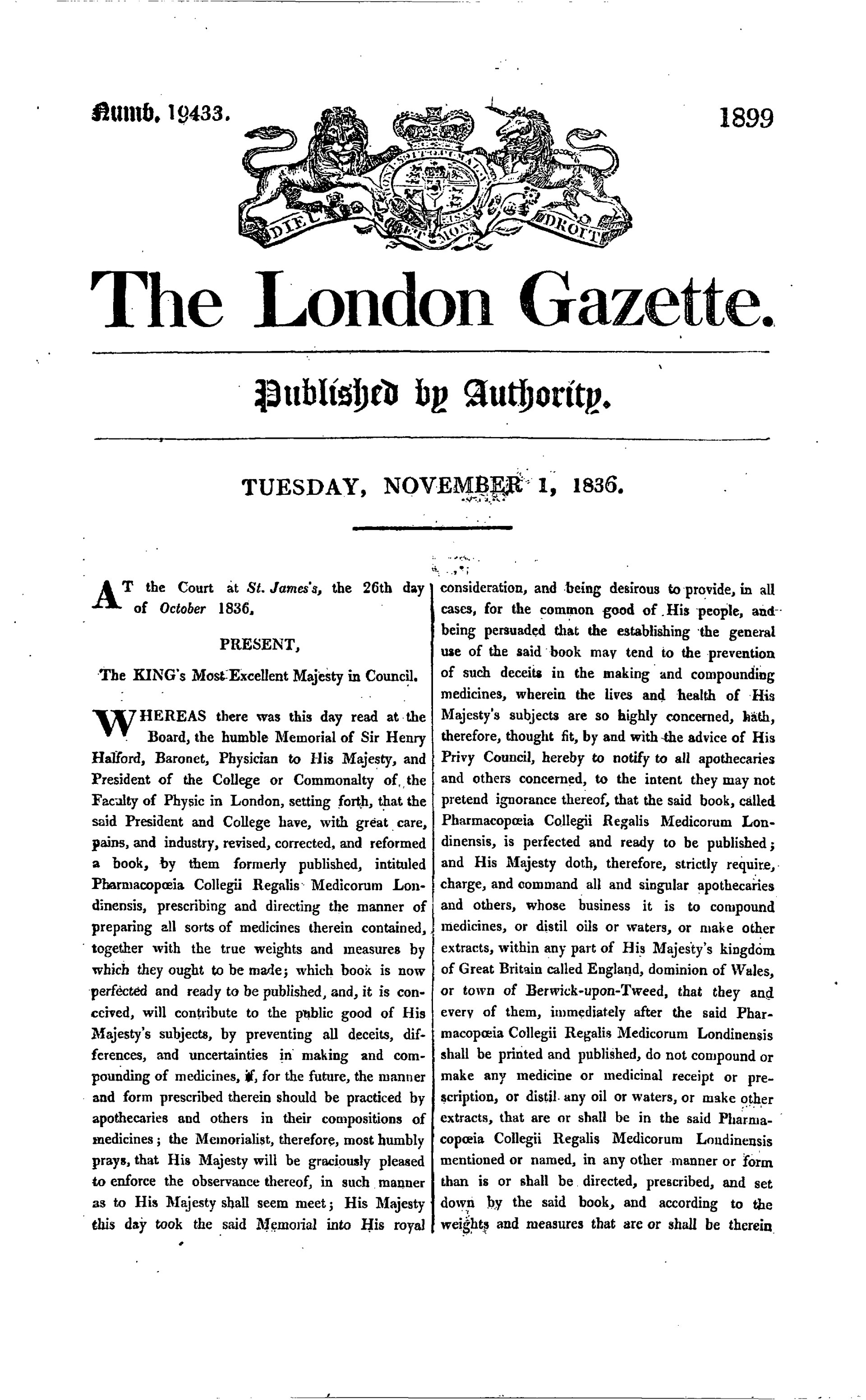 The Gazette of India: colección documental del año 1899