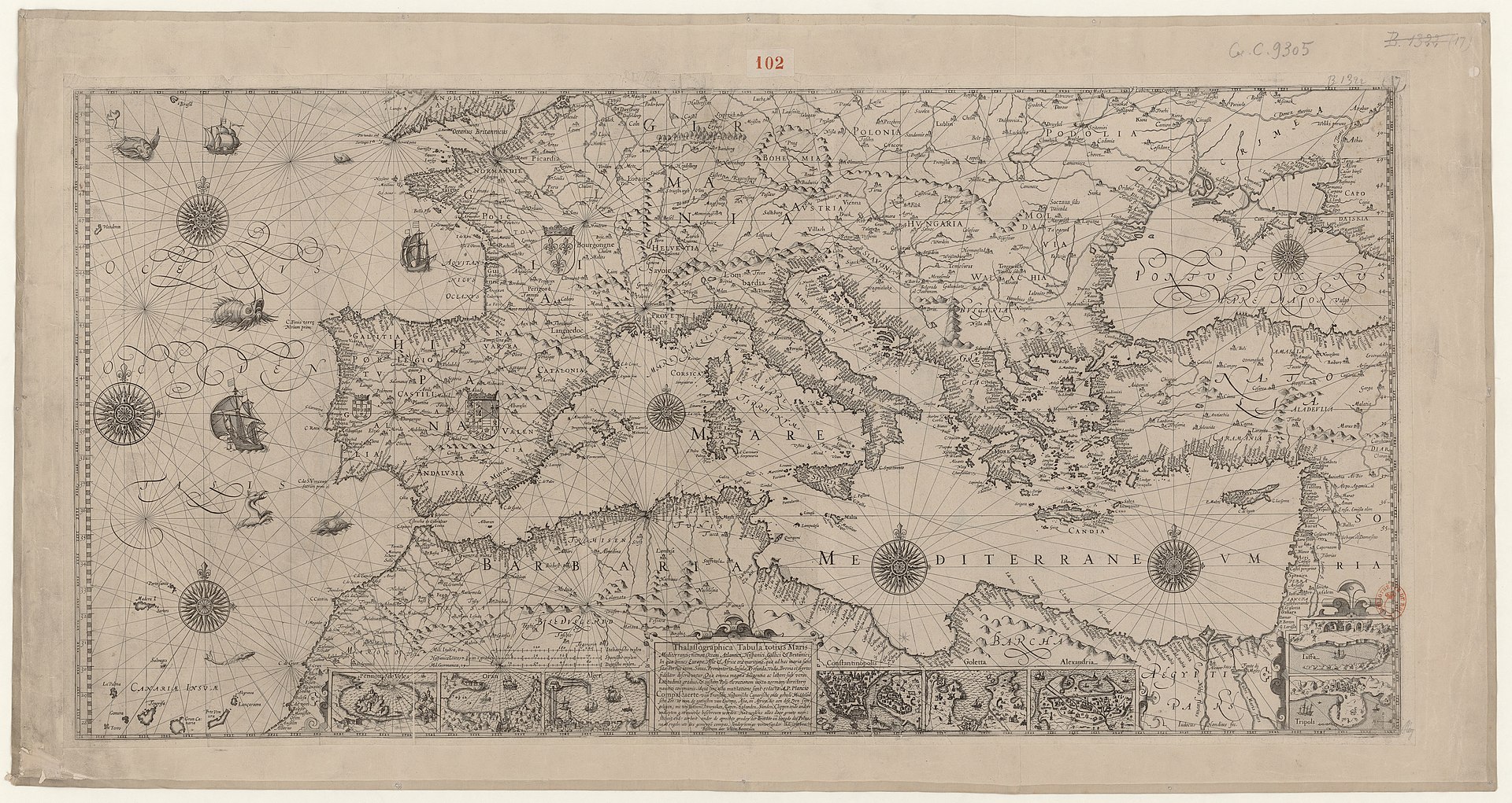 Ríos, canales y corredores fluviales de Mar Mediterráneo durante Mediterráneo bajomedieval