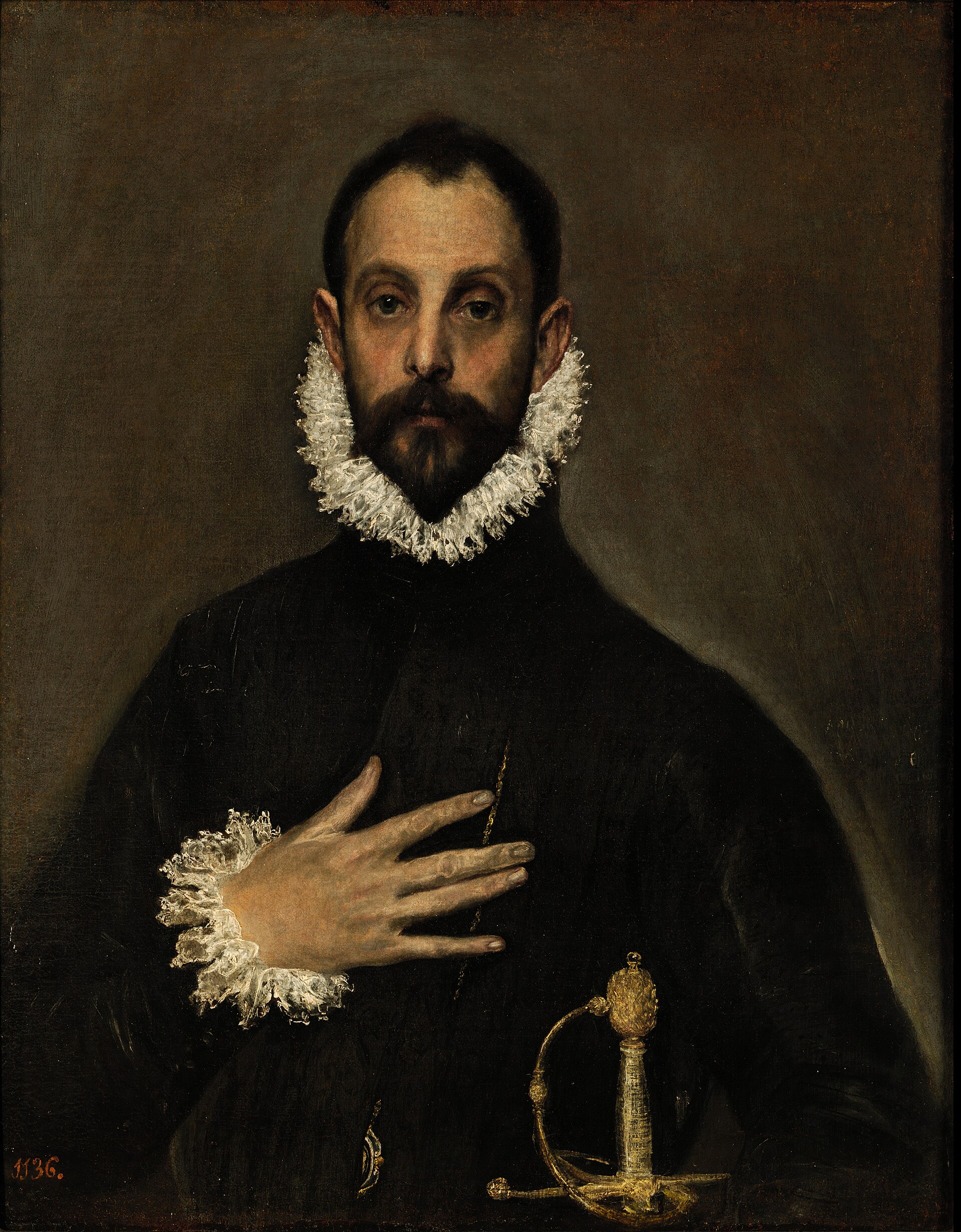El caballero de la mano en el pecho