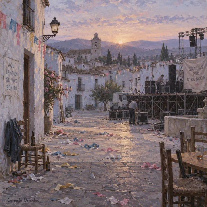 La plaza después de la verbena
