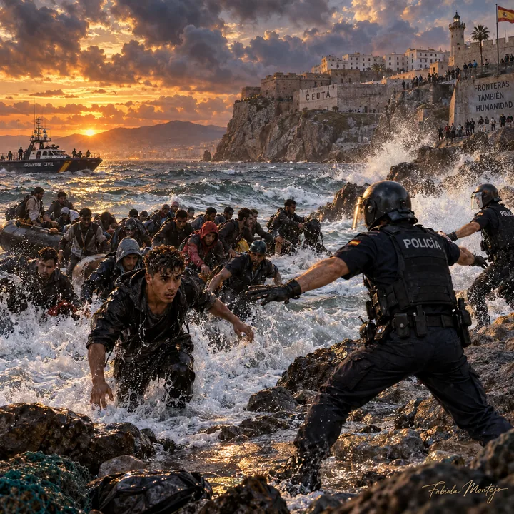 Rescate al atardecer en Ceuta