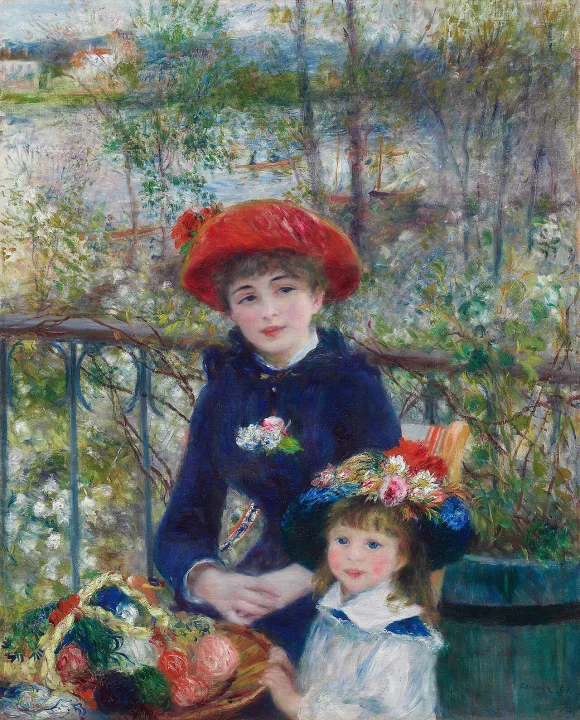 Dos hermanas (En la terraza)