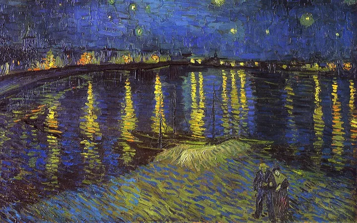 Noche estrellada sobre el Ródano