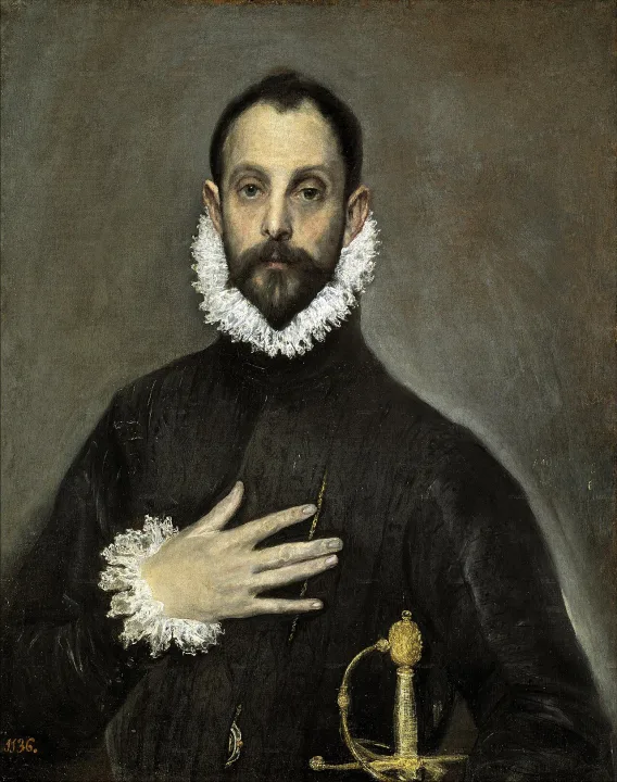 El caballero de la mano en el pecho
